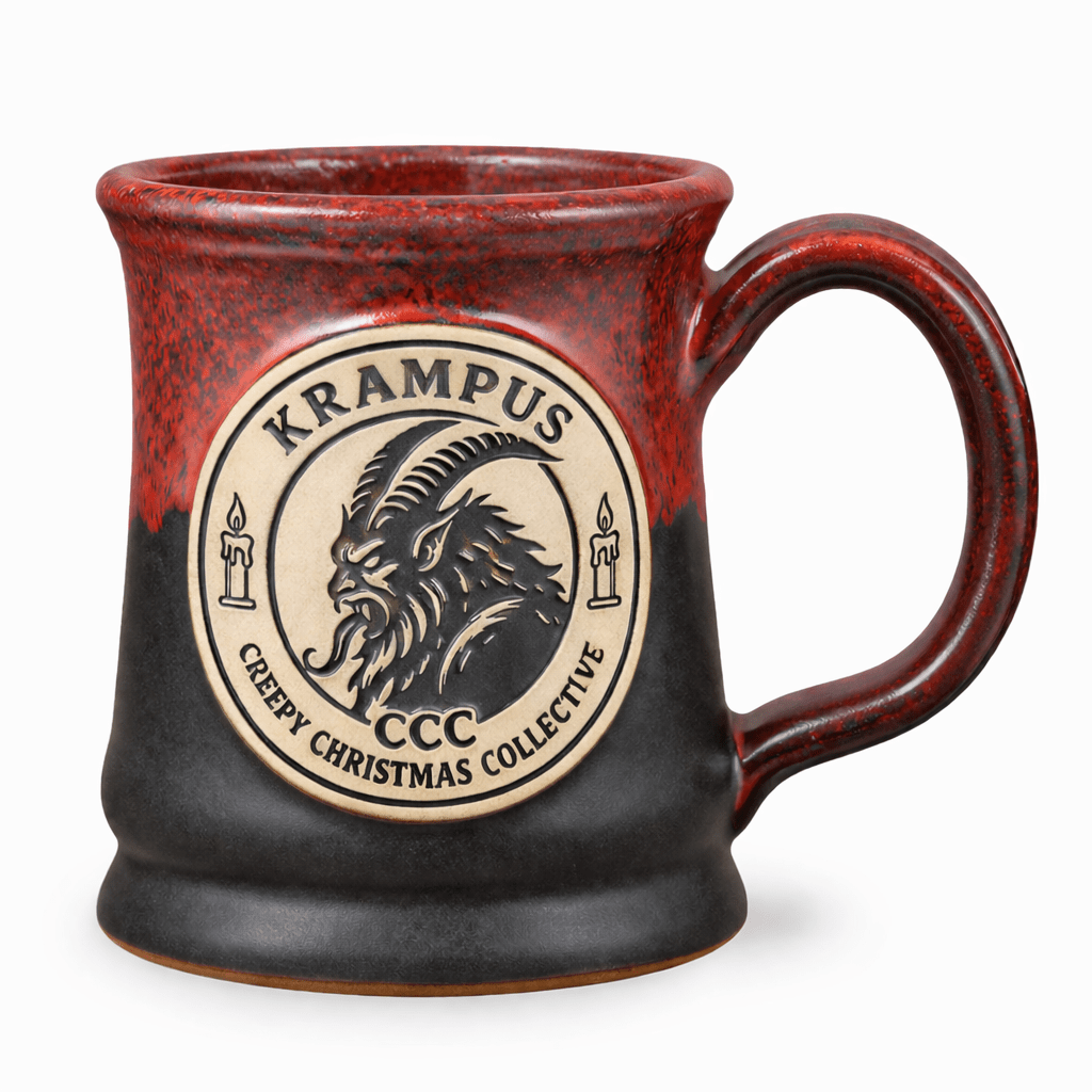Krampus CCC Ramsey Mug – Creepy Christmas Collective × Deneen Pottery
