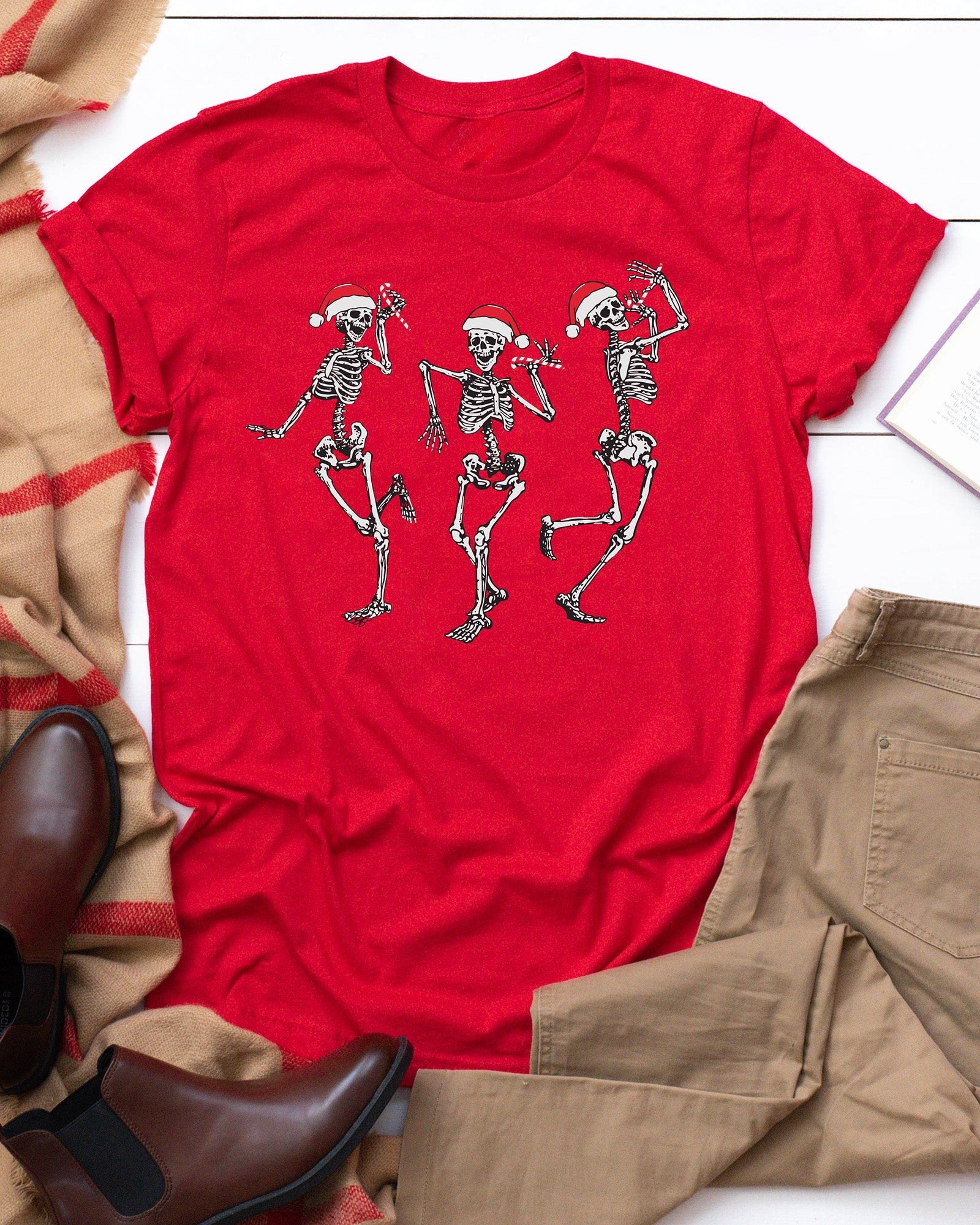 Dancing Santa Skeletons T-Shirt