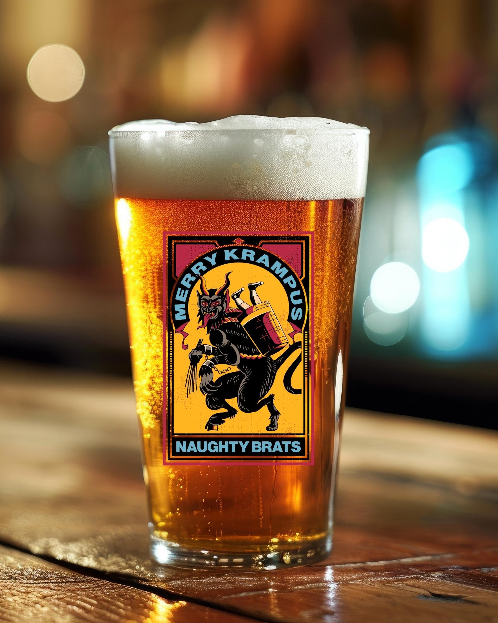 Krampus Pint Glass