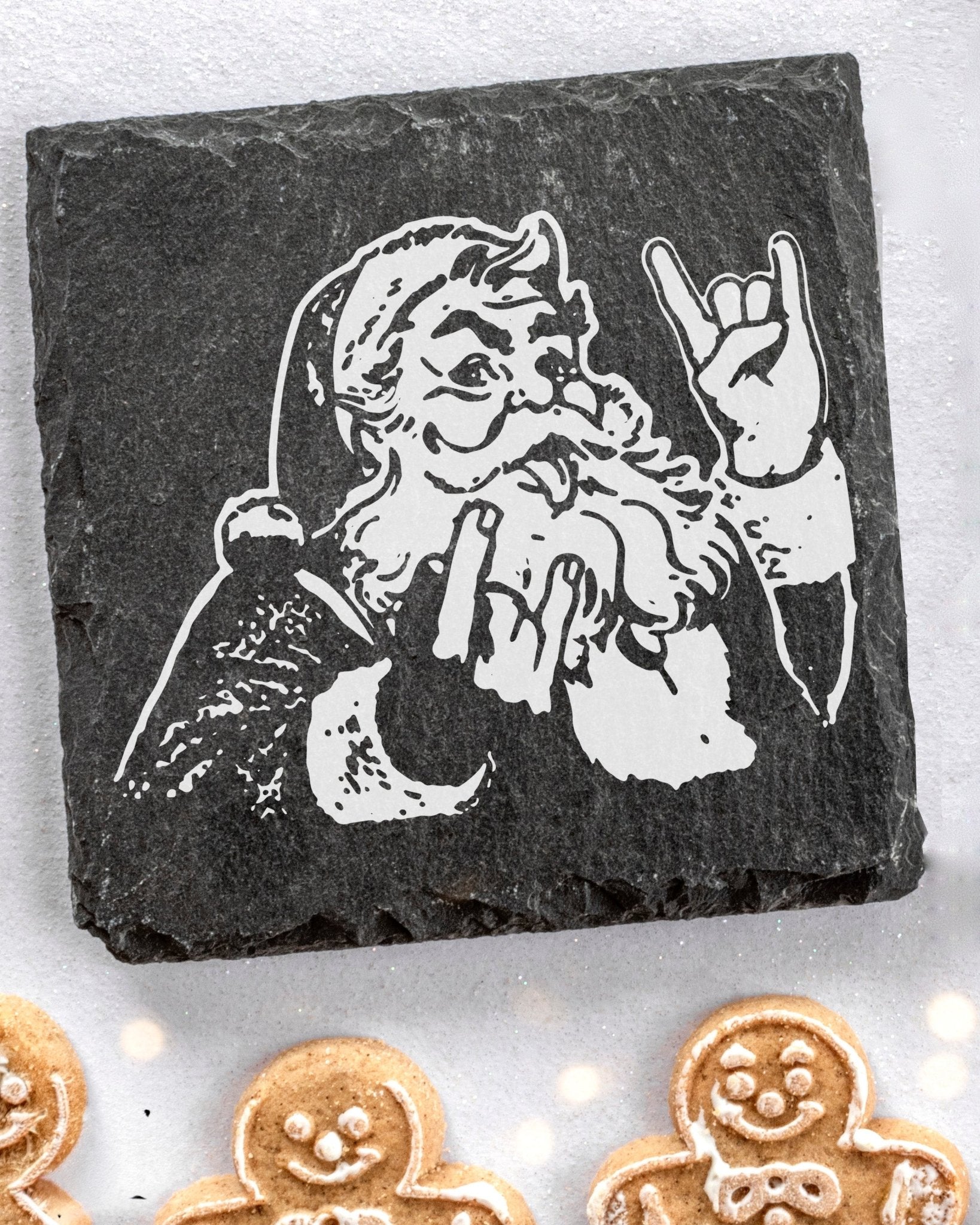 Rocker Santa Slate Coaster