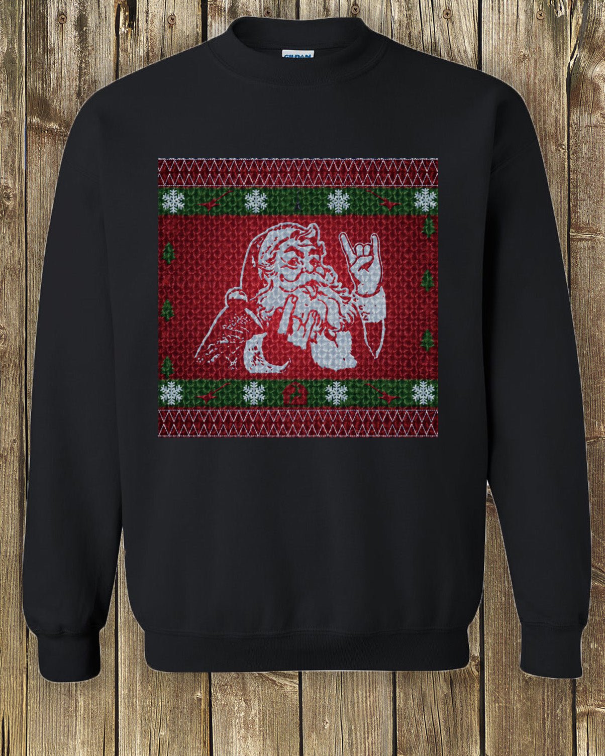 Rocker Santa Crewneck