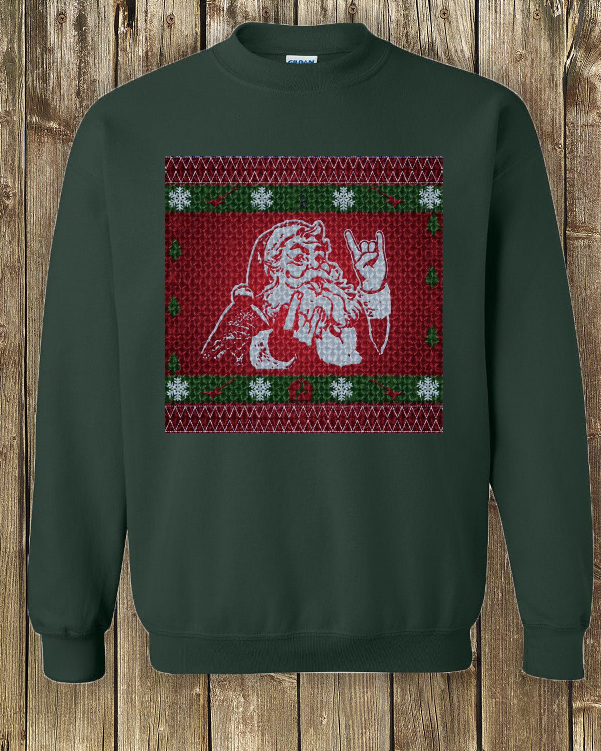 Rocker Santa Crewneck