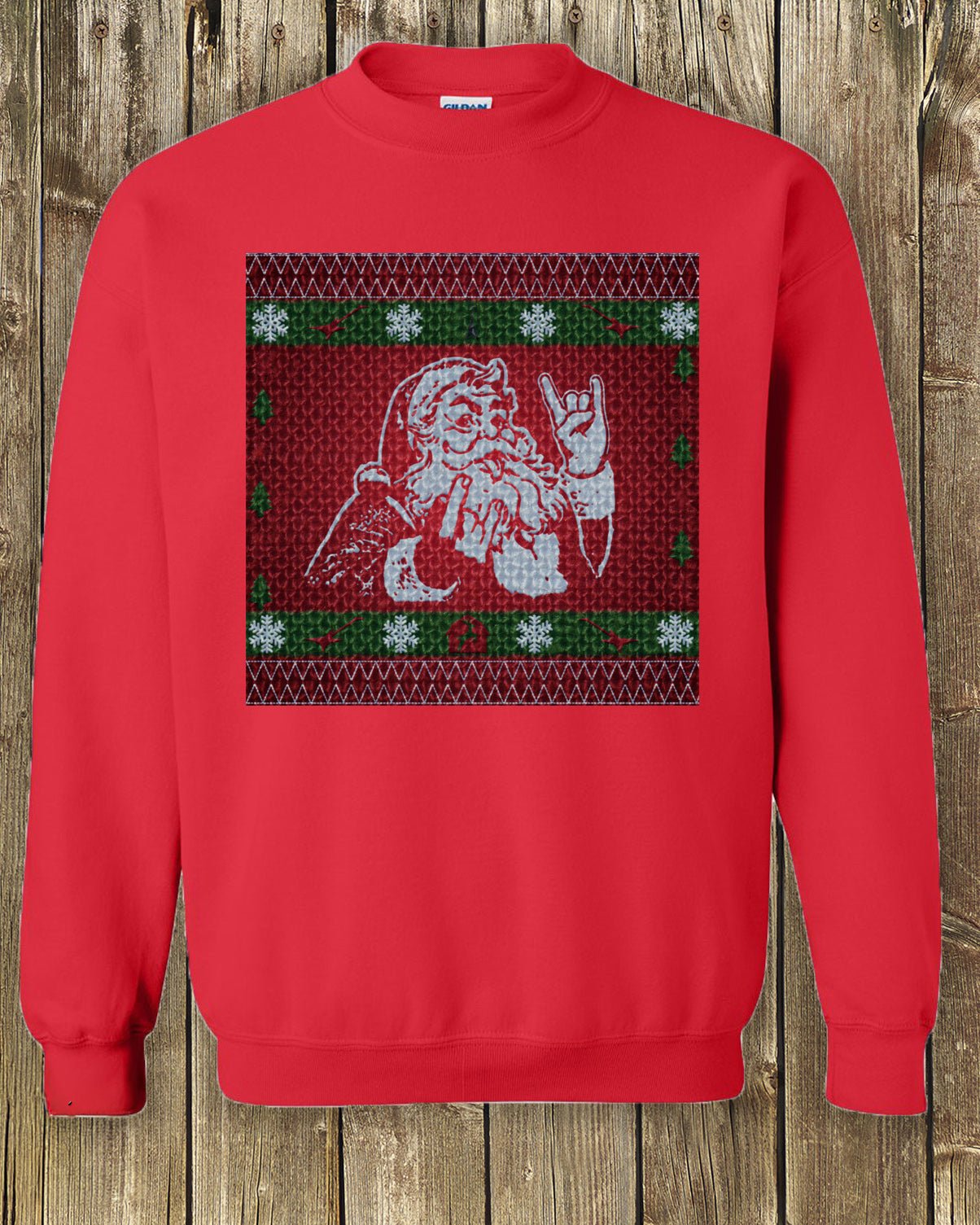 Rocker Santa Crewneck