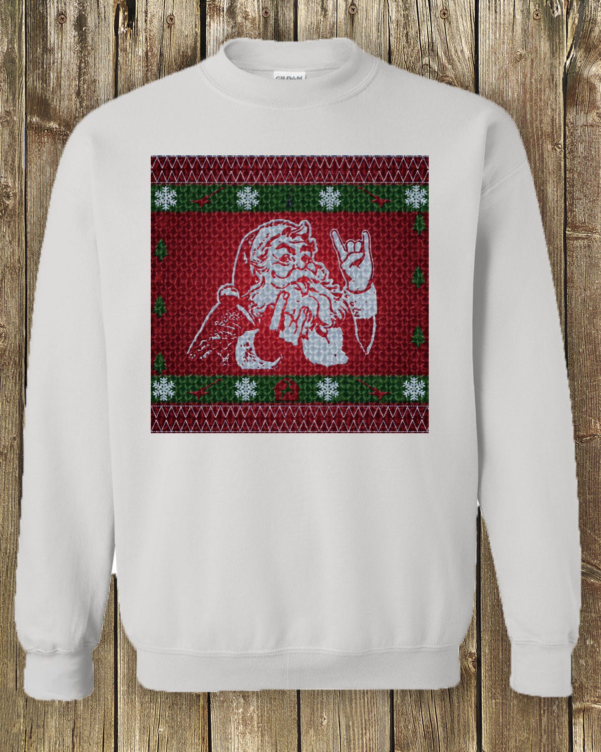 Rocker Santa Crewneck