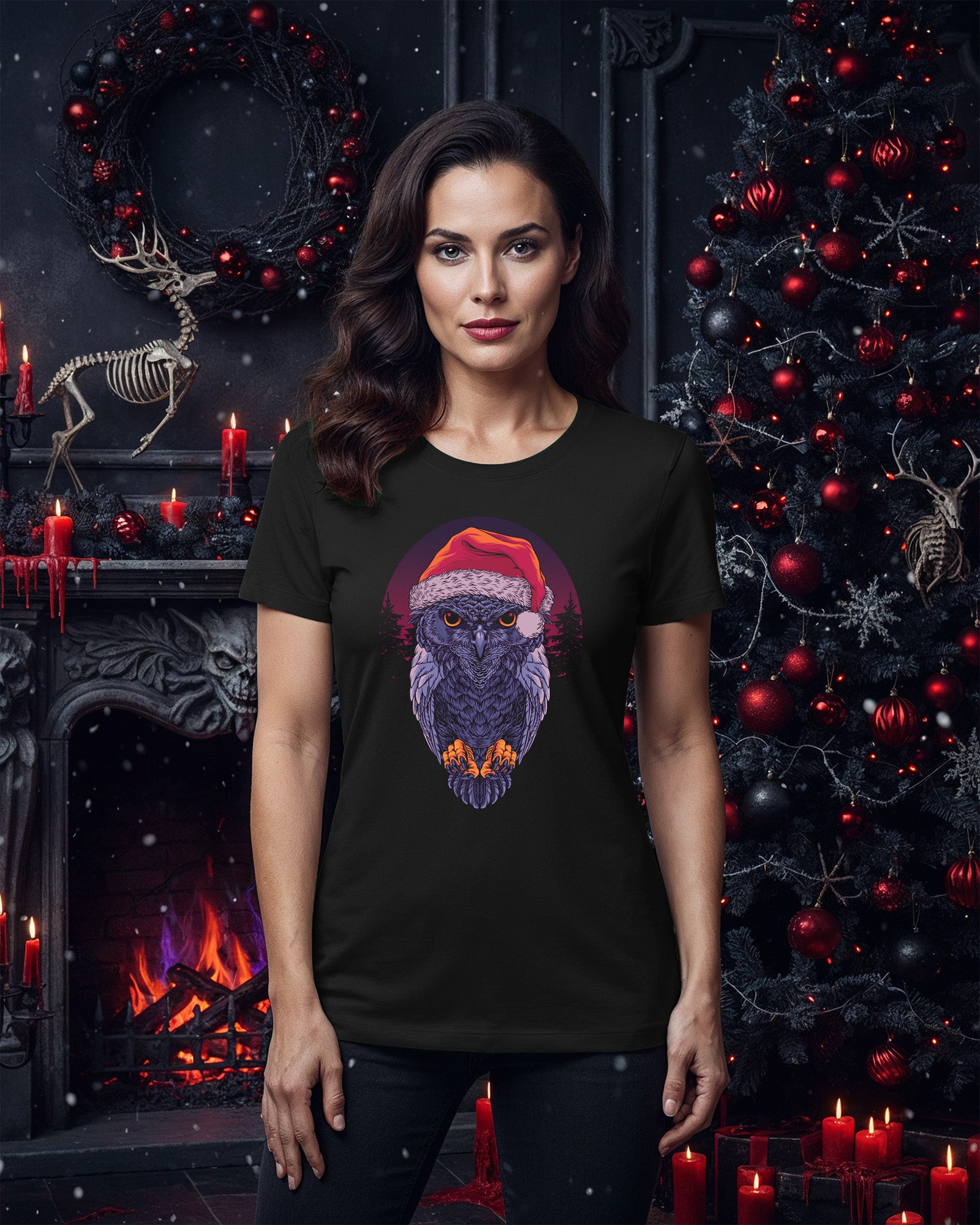 Santa Owl T-Shirt