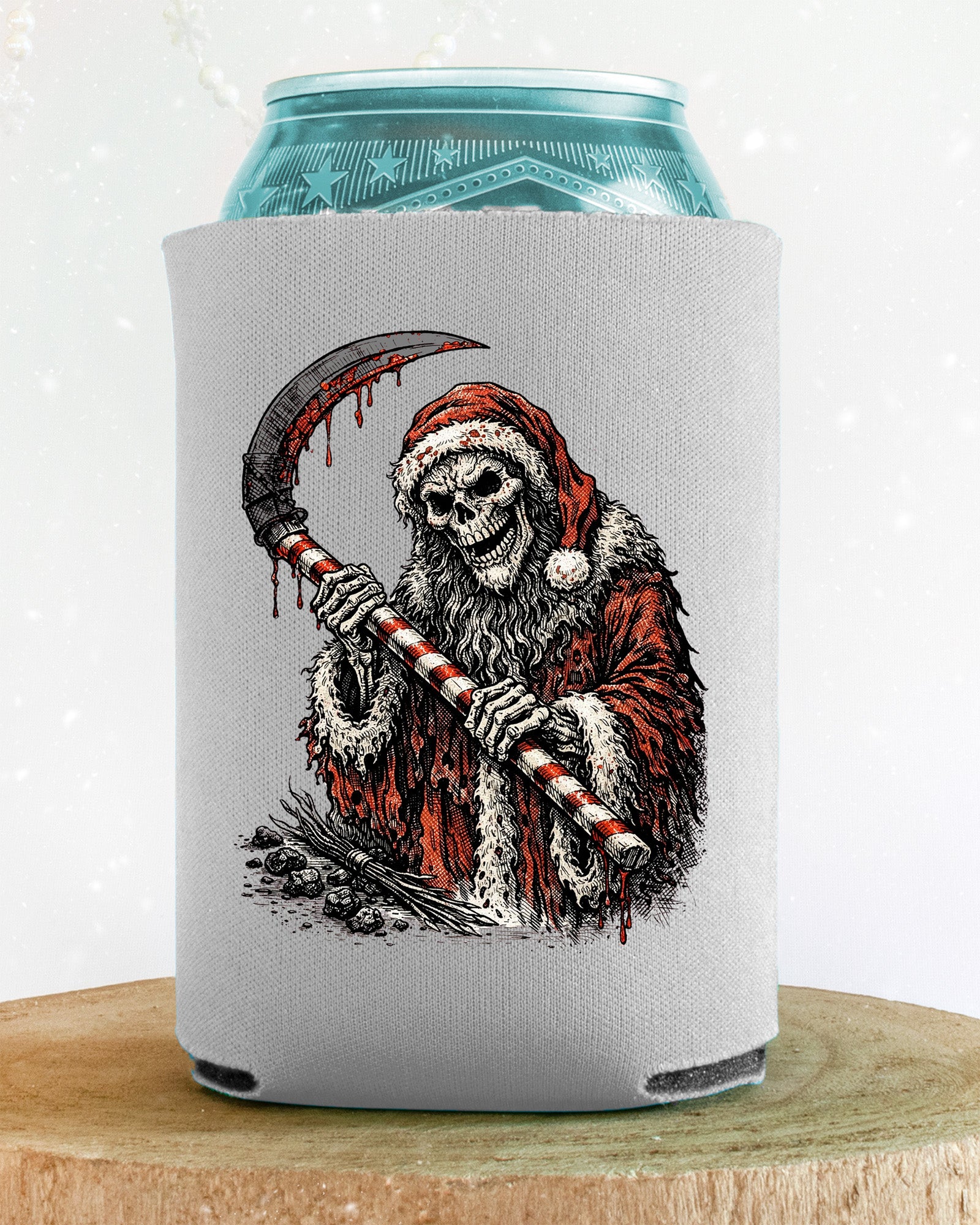 Santa Reaper Can Cooler