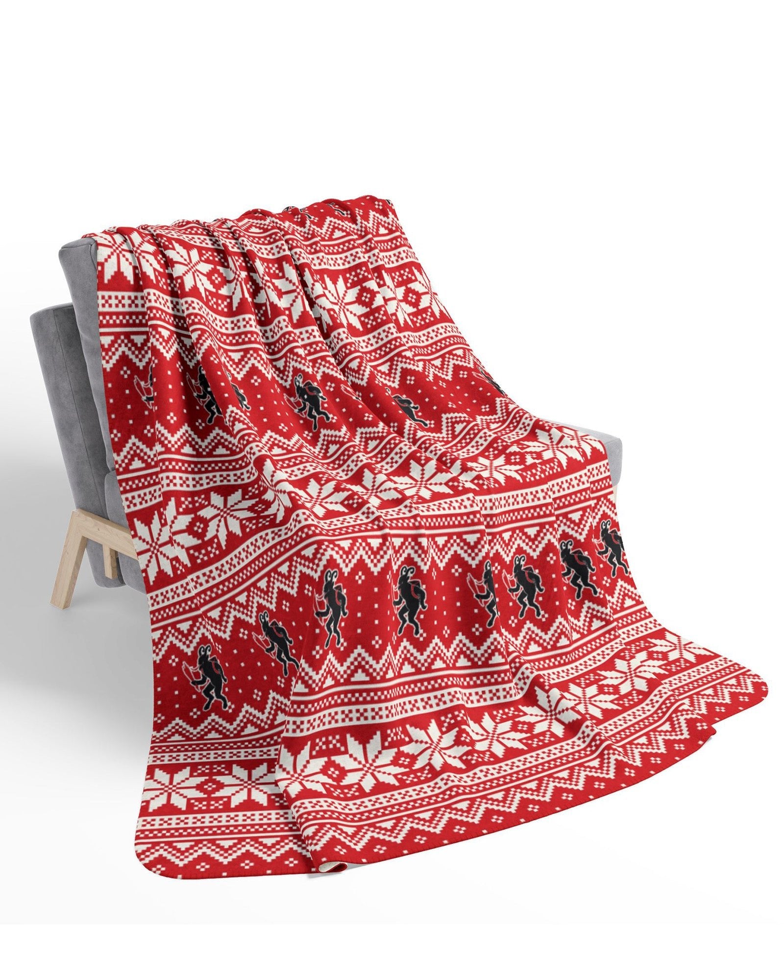 Krampus Fleece Sherpa Blanket