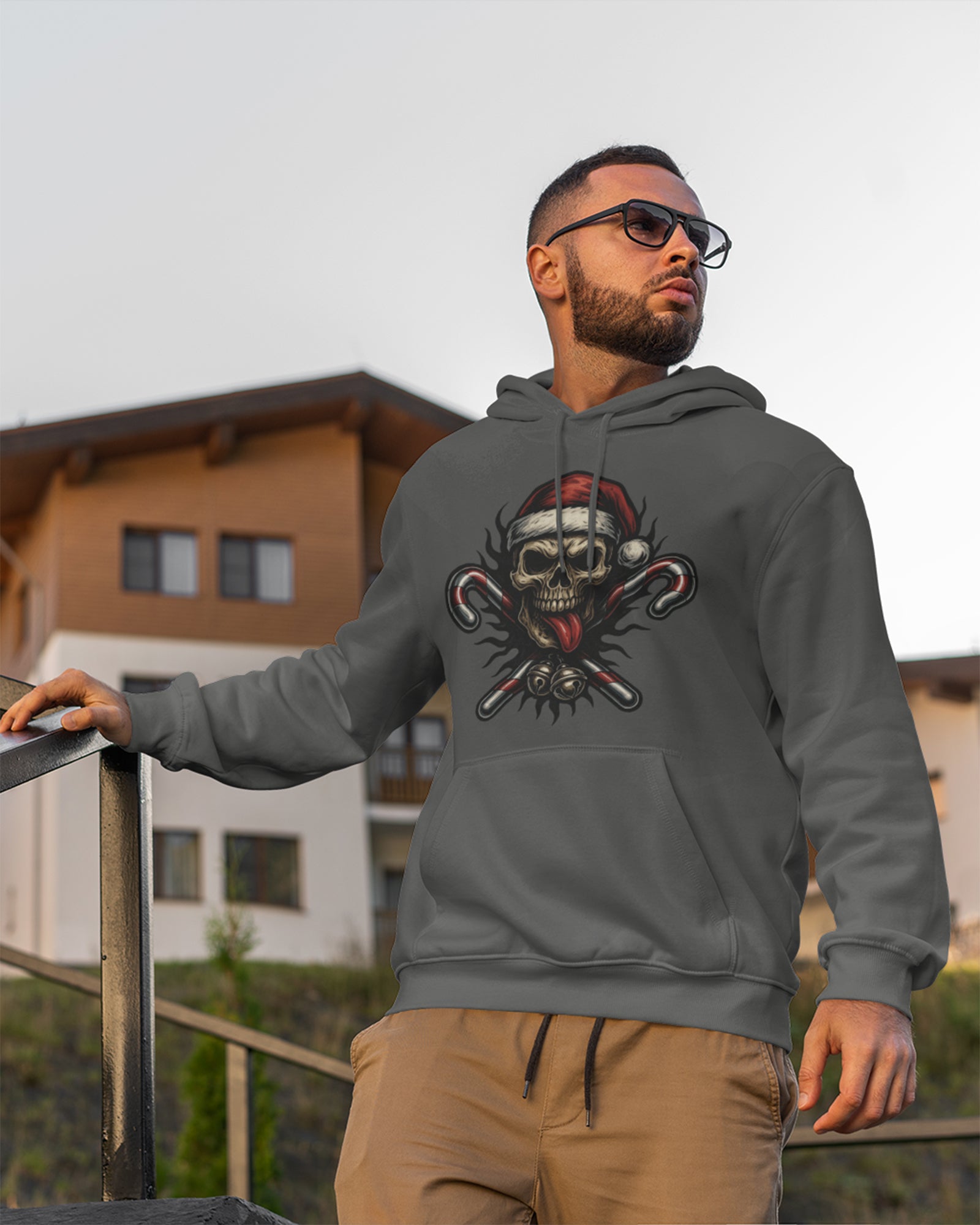 Skull & Cross Candy Canes Hoodie