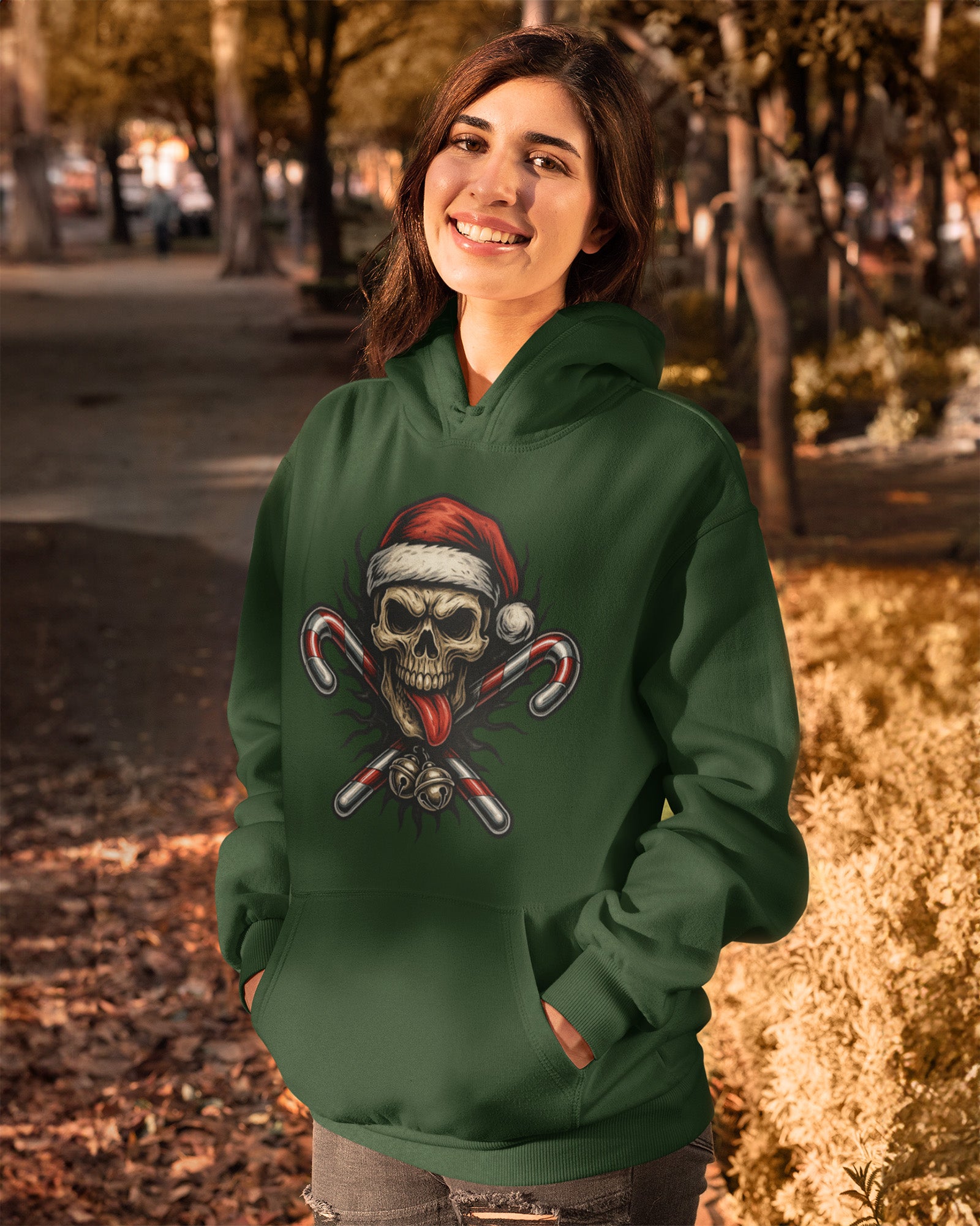 Skull & Cross Candy Canes Hoodie