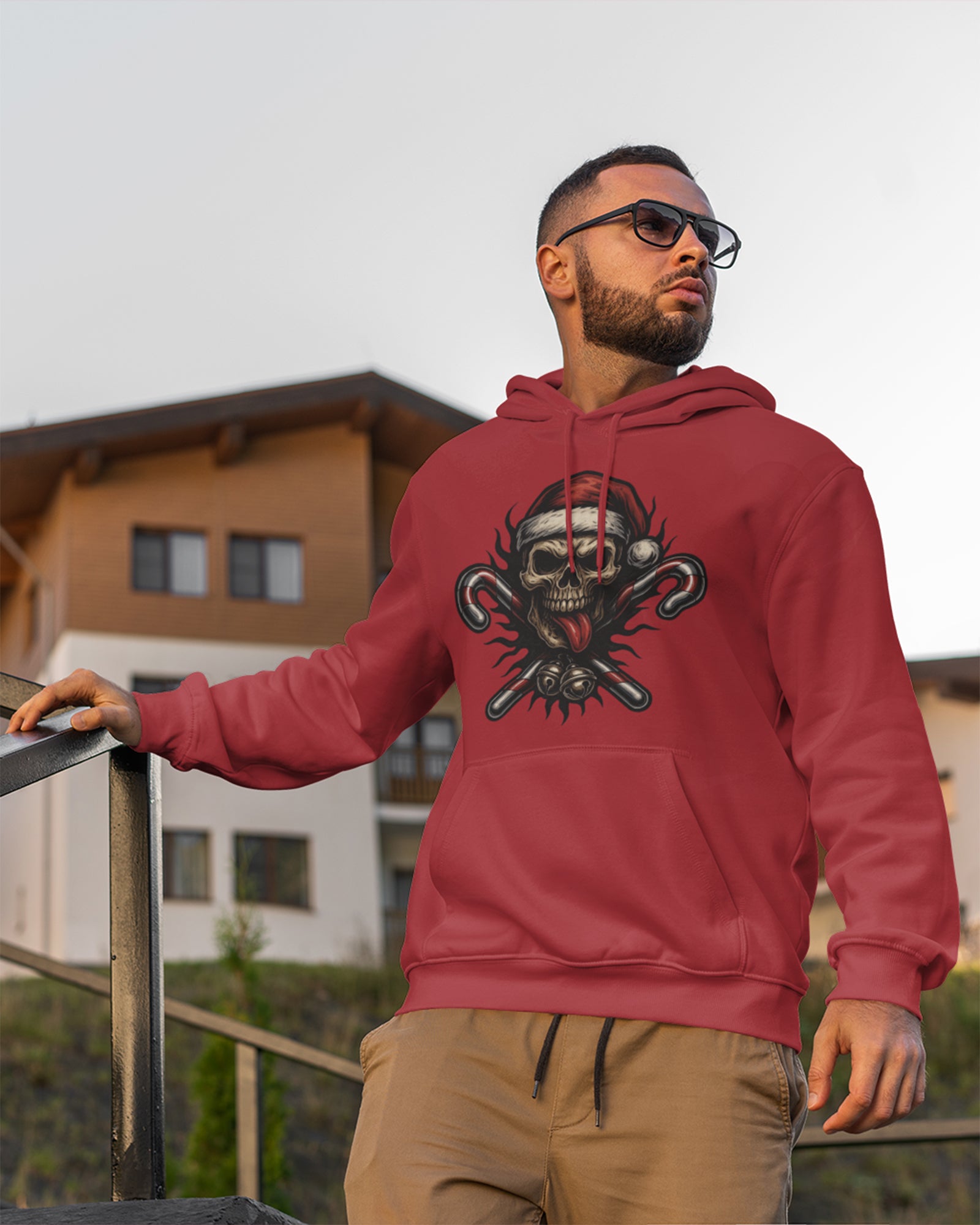 Skull & Cross Candy Canes Hoodie