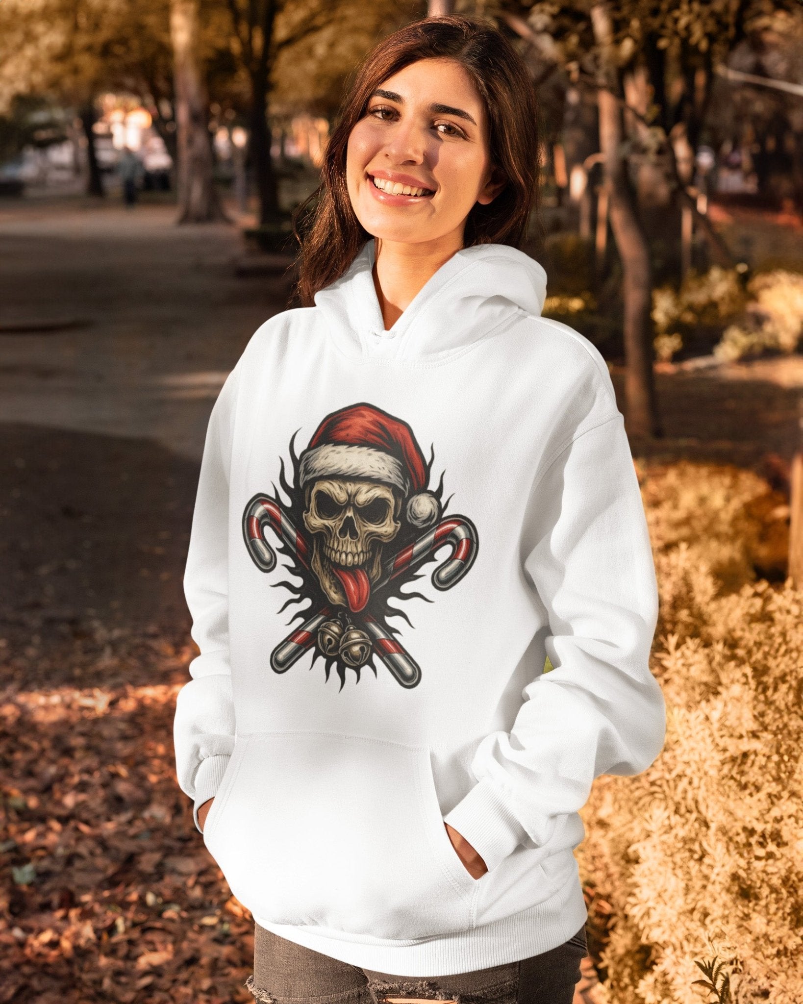 Skull & Cross Candy Canes Hoodie