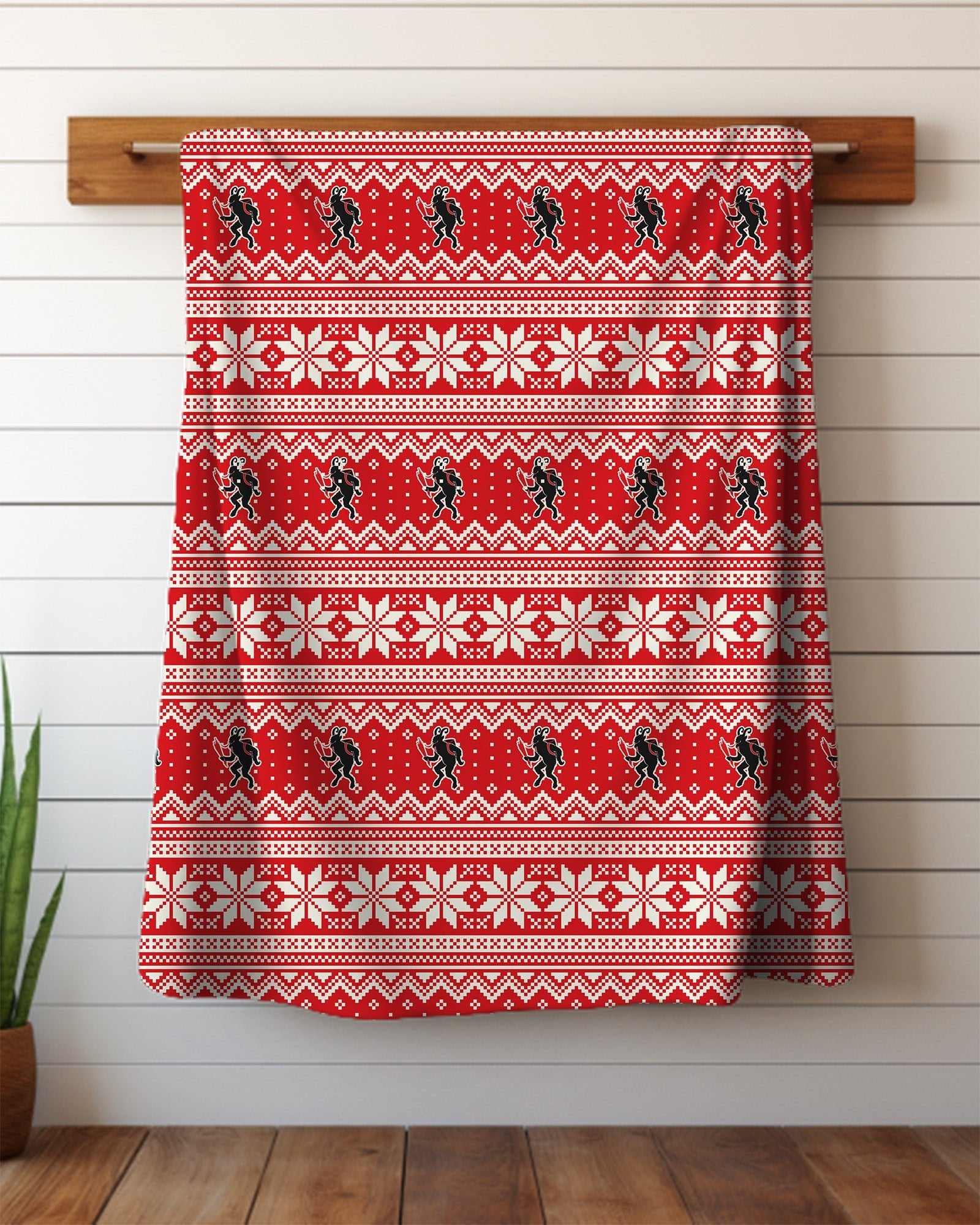 Krampus Fleece Sherpa Blanket
