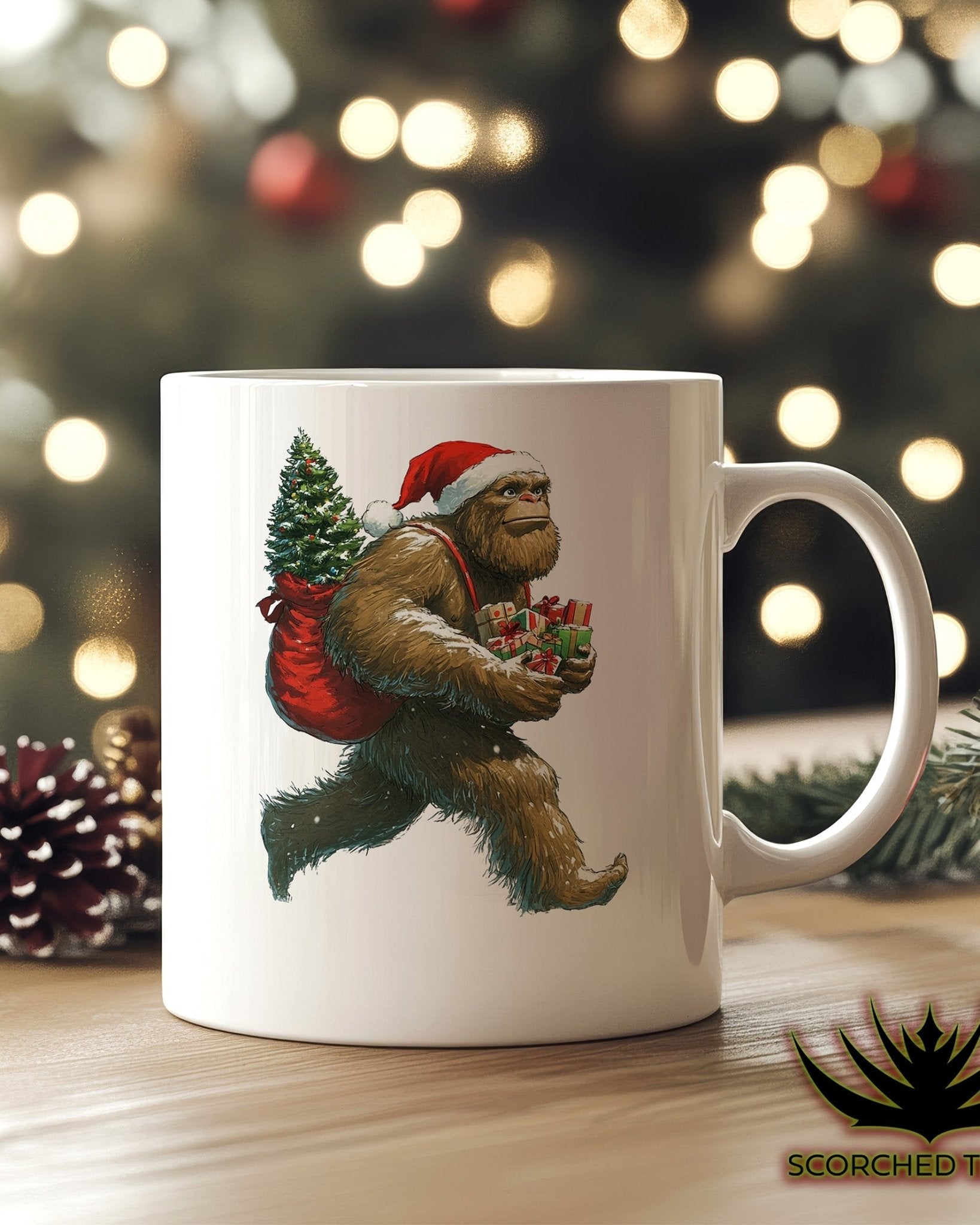 Bigfoot Christmas Mug