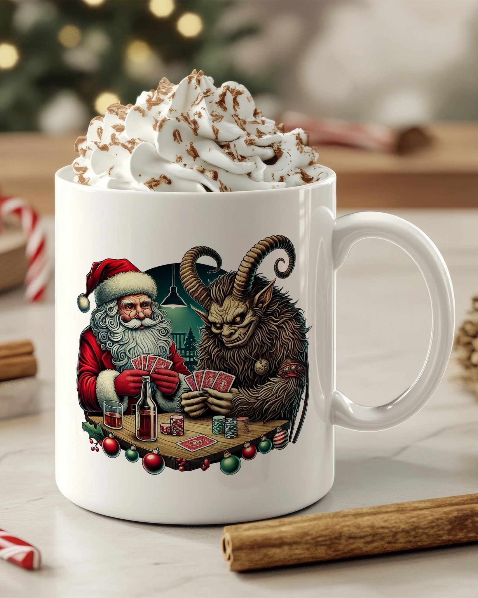 Santa Krampus Cards Mugs